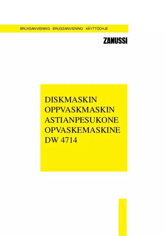 Mode d'emploi ZANUSSI DW4714