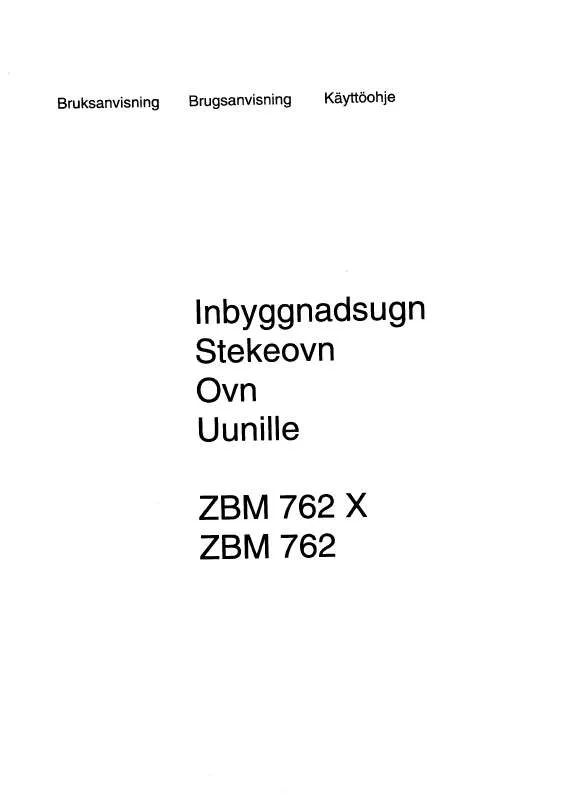 Mode d'emploi ZANUSSI ZBM762X