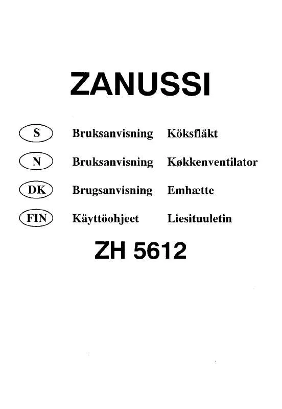 Mode d'emploi ZANUSSI ZH5612W4