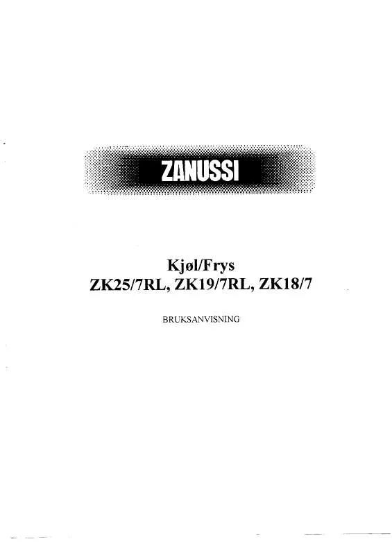 Mode d'emploi ZANUSSI ZK19/7RL
