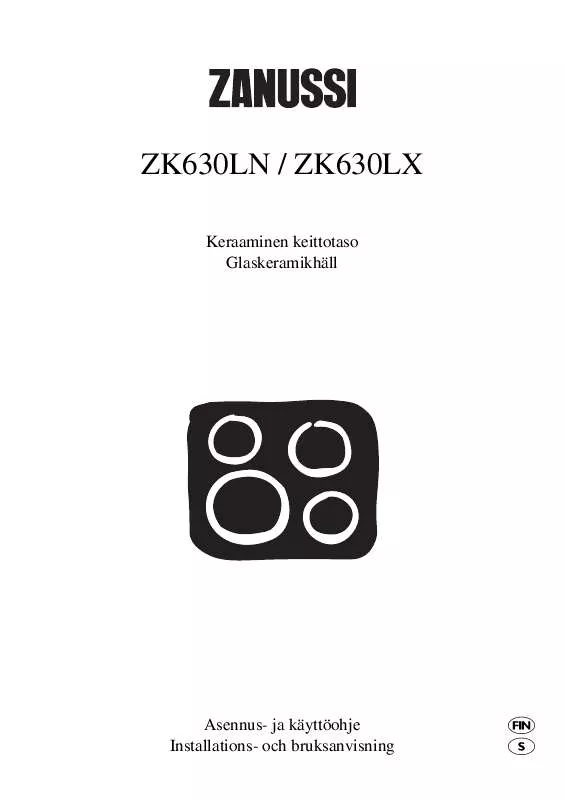 Mode d'emploi ZANUSSI ZK630LX