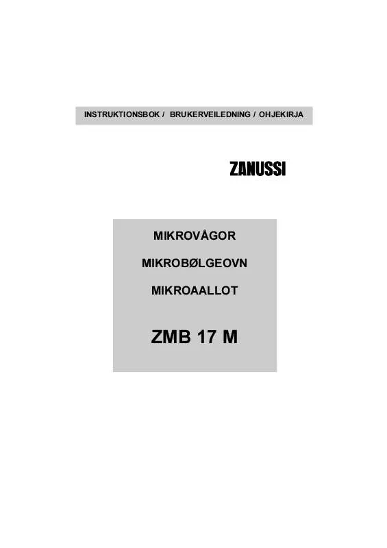 Mode d'emploi ZANUSSI ZMB17MW